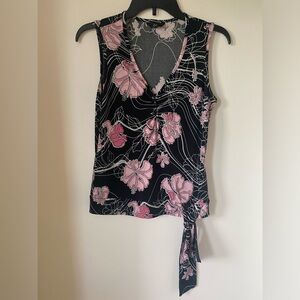 Vintage Y2K Hibiscus Design Tank Top